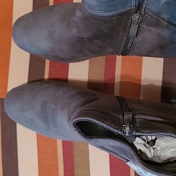 New, never worn faux suede booties! - Picture 6 of 8